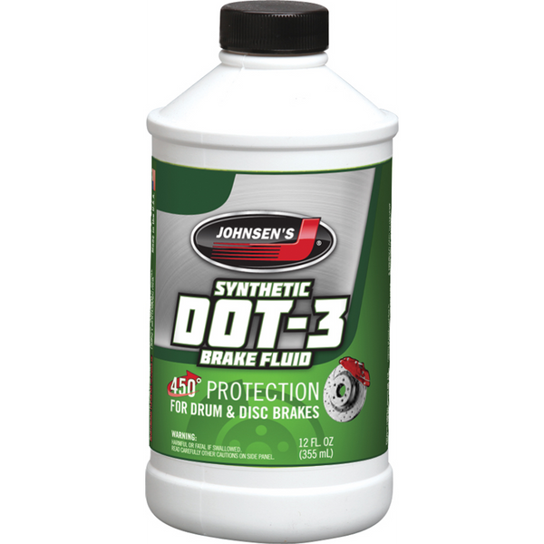 Johnsen's Premium Synthetic DOT-3 Brake Fluid JOH 2212 12oz / JOH 2232 32oz / JOH 2234 GL / JOH 2241 5GL
