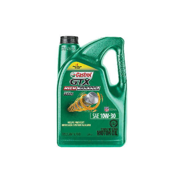 Castrol GTX High Mileage 10W30 Synthetic Blend Motor Oil 5QT #CAS1030HMGAL