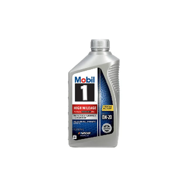 Mobil 1 High Mileage Full Synthetic Motor Oil 0W20 #MOB020HM