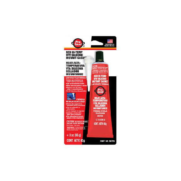 PRO SEAL RED HI-TEMP RTV SILICONE - 3 OZ #80726