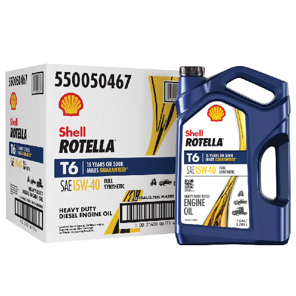 Shell Rotella T6 Full Synthetic 15W40 Diesel Engine Oil 1 Gallon # SH550050467