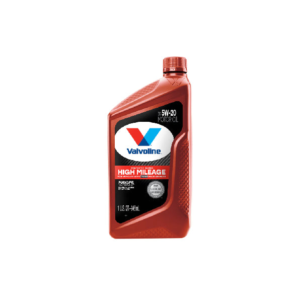 VALVOLINE HIGH MILEAGE WITH MAXLIFE TECHNOLOGY MOTOR OIL SAE 5W20 6/1 QT #VV169