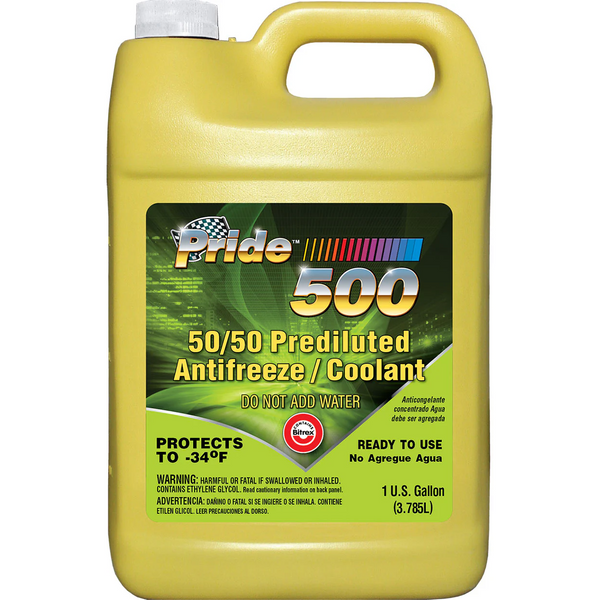 Pride 500 50/50 Prediluted Antifreeze / Coolant Green PRIDE500