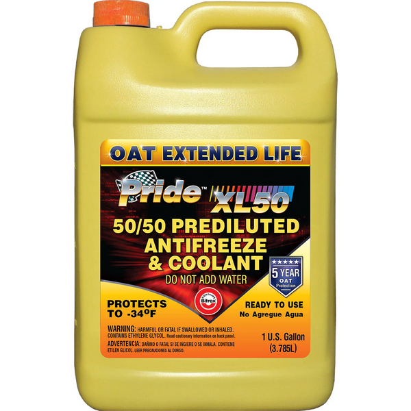 Pride XL 50 50/50 Prediluted Antifreeze / Coolant Orange PRIDEXL50